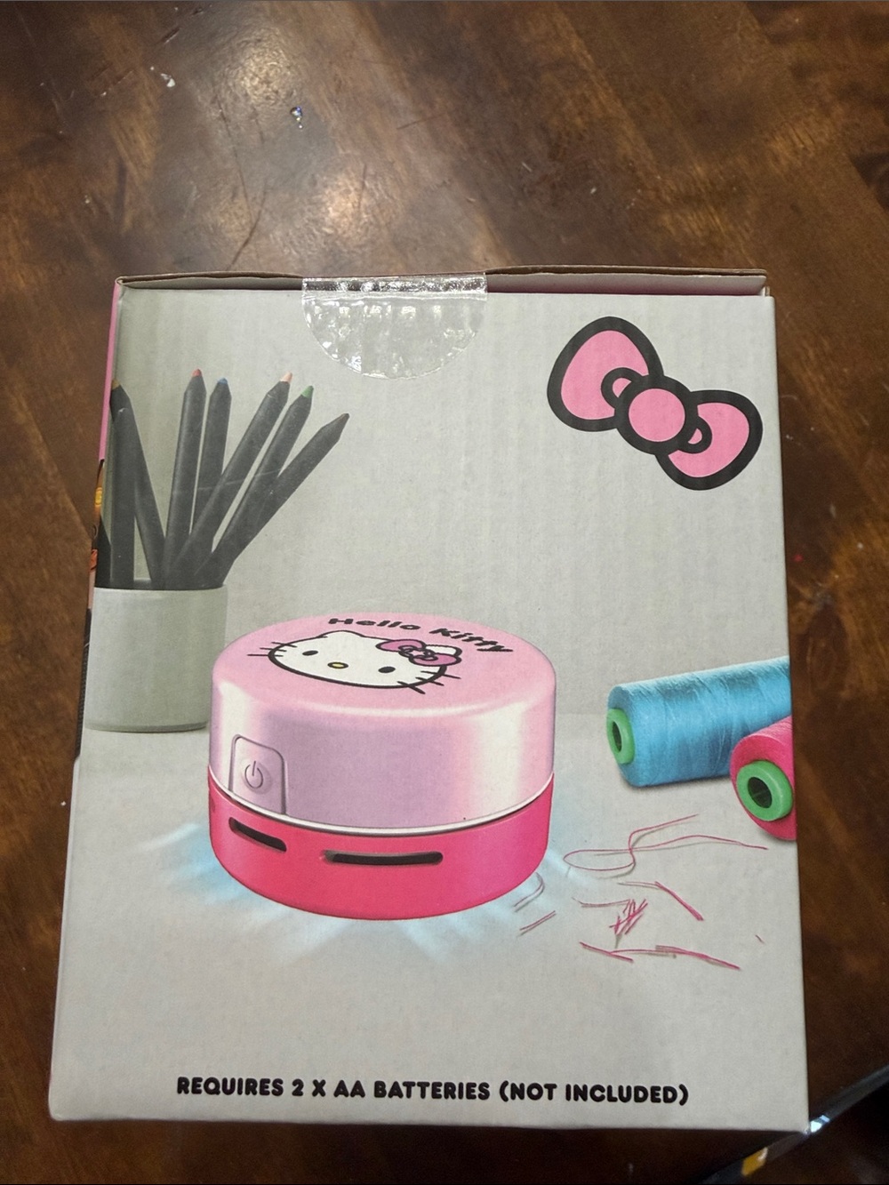 New Hello Kitty Pink and Hot Pink Mini Desktop Vacuum Cleaner - Picture 3 of 6